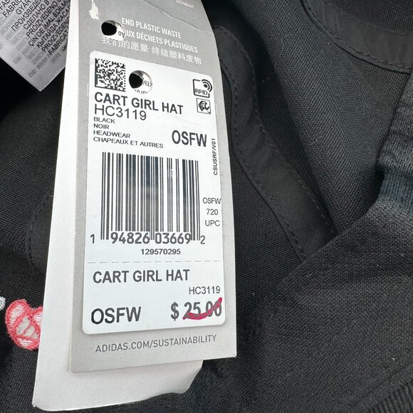 adidas Women's "I'm Not the Cart Girl Golf" Adjustable Strap Hat, OSFW, Black - Picture 12 of 14